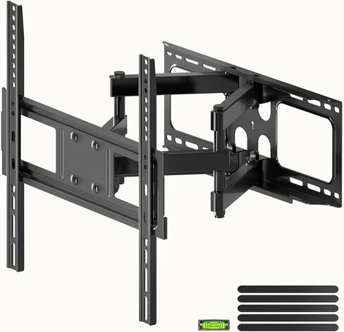 XINLEI Full Motion TV Wall Mount for Most 26"-70" Flat/Curved TV, Swivel Tilt Bracket with Articulating Dual Arms, Support 100lbs, Max VESA 400x400mm, Fits 12"/16" Wood Stud (MA570) in Saudi Arabia