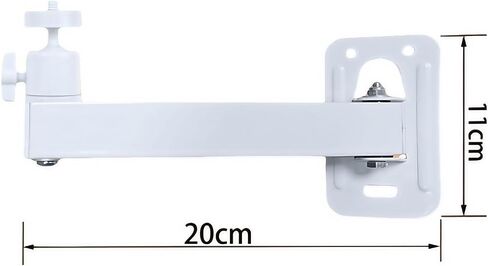 Foldable Projector Wall Mount | White Heavy-Duty | 1/4" Screw | 360° Rotatable | Universal for Mini Projectors & Cameras (7.87" 1/4" Screw Mount) in Saudi Arabia