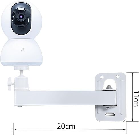 Foldable Projector Wall Mount | White Heavy-Duty | 1/4" Screw | 360° Rotatable | Universal for Mini Projectors & Cameras (7.87" 1/4" Screw Mount) in Saudi Arabia