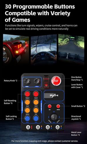 PXN CB1 Sim Racing Button Box for PC Windows 7/8/10/11 in Saudi Arabia