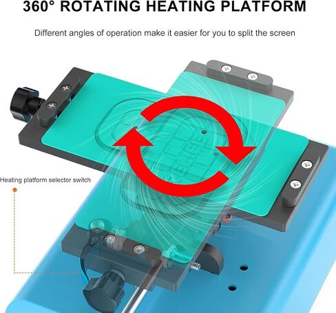 Multifunctional Screen Separator, Mobile Phone Touch Screen Removal Separating Equipment, with 360° Rotating Heating Platform, for Heating, Glue Removal, Frame Separation in Saudi Arabia