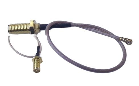 50pcs/lot RG178 Female Nut Bulkhead Cable Adapter 20cm in Kuwait