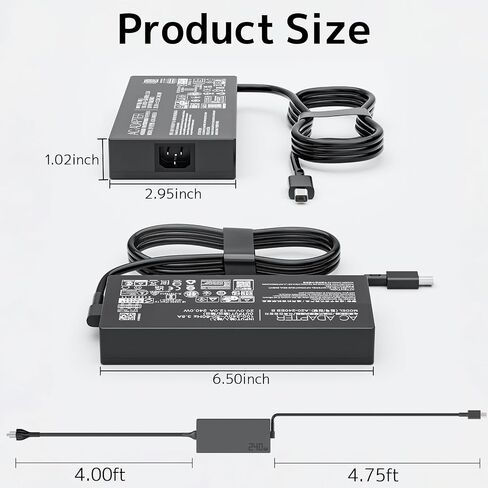 240W Charger Replacement for ASUS ROG Zephyrus ProArt TUF Power Supply Cord in Kuwait
