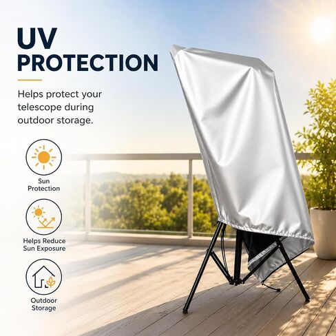 Outdoor Telescope Cover for Bresser Messier AR-80 2010s-Present, Water-Resistant Oxford Fabric with Drawstring, Helps Shield from Dust, Light Rain & Sun Exposure in Kuwait