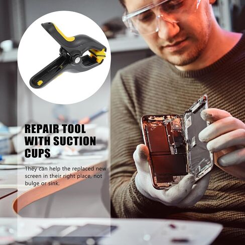 4pcs Heavy Duty Screen Suction Cups with Adjustable Pads and Pressure Holding Spring for Mobile Phone and Frame Repair, Made of Sturdy Abs and Silicone Materials in Saudi Arabia
