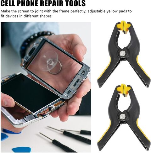 4pcs Heavy Duty Screen Suction Cups with Adjustable Pads and Pressure Holding Spring for Mobile Phone and Frame Repair, Made of Sturdy Abs and Silicone Materials in Saudi Arabia