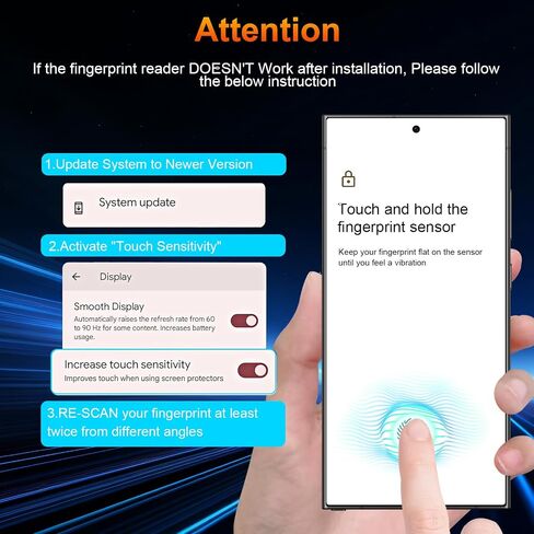 2 Pack for Samsung Galaxy S24 Ultra Matte Privacy Screen Protector [Not Glass], 360° Anti-Spy, Anti-Scratch, Anti-Glare, Support Fingerprint Unlock in Saudi Arabia