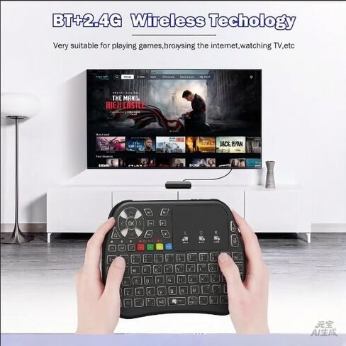 Mini Bluetooth Keyboard Remote Control with Touchpad Mouse Combo,RGB Backlit 2.4GHz+BT Dual Mode Keyboard Rechargeable Handheld Wireless Portable for Android TV Box Smart TV PC PS3 Windows MacOS X-Box in Kuwait