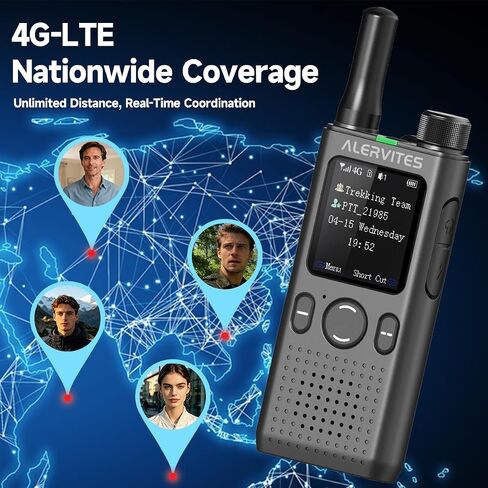 Global Rapid Walkie Talkies Unlimited Range PoC Radio, 5000+ Miles Nationwide PTT Push-to-Talk Over Long Distance 4G LTE Two-Way Radios For Camping,Family,Logistics,Truck Fleets,Cruise(SIM Card,2Pack) in Saudi Arabia