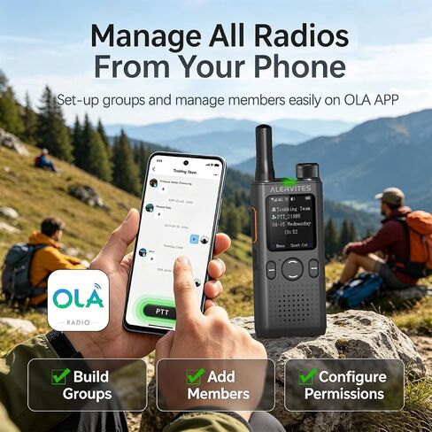 Global Rapid Walkie Talkies Unlimited Range PoC Radio, 5000+ Miles Nationwide PTT Push-to-Talk Over Long Distance 4G LTE Two-Way Radios For Camping,Family,Logistics,Truck Fleets,Cruise(SIM Card,2Pack) in Saudi Arabia