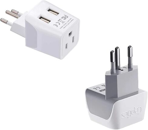 Swiss Travel Adapter Bundle by Ceptics - Type J - Charge Multiple Devices At Once - USA to Switzerland, Liechtenstein, Rwanda - Multipack - for Your Cell Phones, Tablets, iPhone, Camera in Saudi Arabia