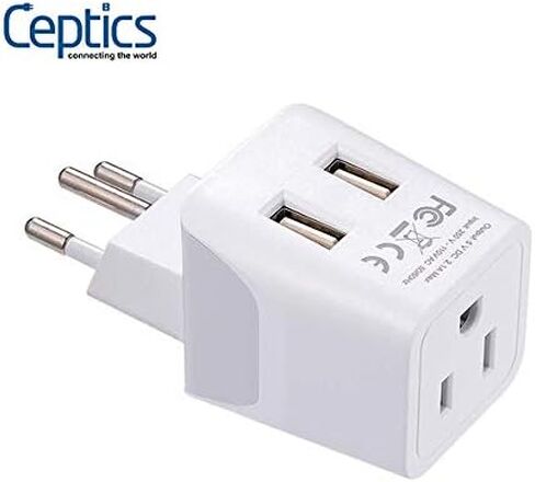 Swiss Travel Adapter Bundle by Ceptics - Type J - Charge Multiple Devices At Once - USA to Switzerland, Liechtenstein, Rwanda - Multipack - for Your Cell Phones, Tablets, iPhone, Camera in Saudi Arabia