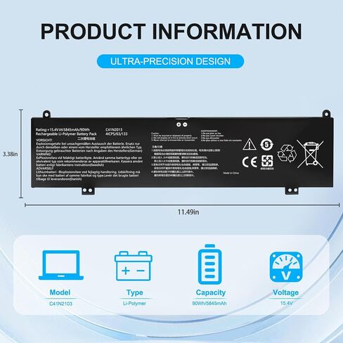 C41N2013 C41N2013-1 Battery Replacement for ASUS ROG Strix G15 G513 G513IM G513QM G17 G713 G713QM 15 G533 G533QR 17 G733 Zephyrus GA503 GA503RM M16 GU603 TUF A15 FA507 A17 FA707 in Kuwait