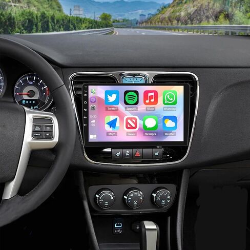 10 Inch Double Din Car Stereo for Chrysler 200 2011-2014 Radio w/Carplay in Saudi Arabia