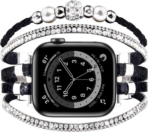 MOFREE Boho Leather Bracelet Compatible with Apple Watch Band 38mm 40mm 41mm Women, Adjustable iPhone Watch Bands Fancy Jewelry Multilayer Strap Wrap for iWatch Bands Series 10 9 8 7 6 5 4 3 2 1 SE in Saudi Arabia