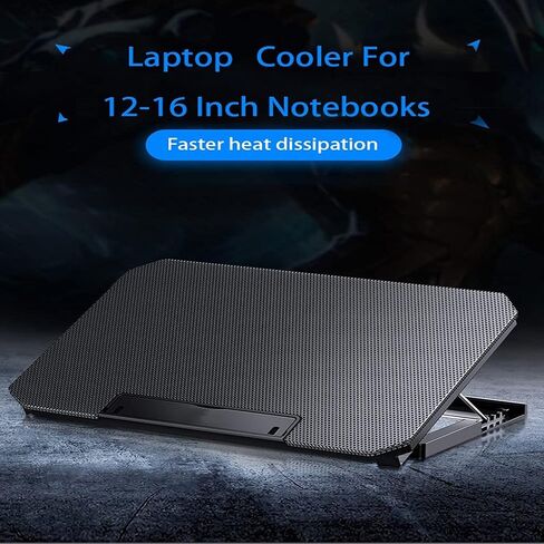 Laptop Cooling Pads Large Size for 12-16 Inch Notebook Silent Gaming Cooler Wind Speed Adjustable Stand in Saudi Arabia