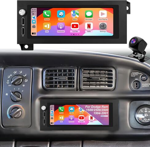 5G WiFi Car Radio for Dodge Ram 1500/2500/3500 1994-2001, Jeep Wrangler 1997-2002, Grand Cherokee 1993-1998, Chrysler Town & Country 1990-2000, 6.86'' Touchscreen Stereo CarPlay Android Auto GPS BT FM in Saudi Arabia