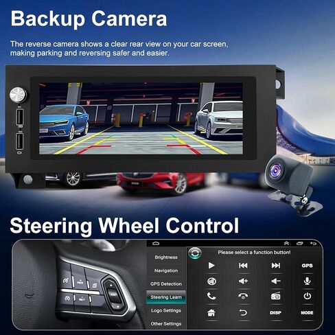 5G WiFi Car Radio for Dodge Ram 1500/2500/3500 1994-2001, Jeep Wrangler 1997-2002, Grand Cherokee 1993-1998, Chrysler Town & Country 1990-2000, 6.86'' Touchscreen Stereo CarPlay Android Auto GPS BT FM in Saudi Arabia