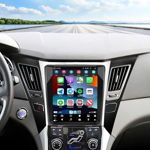 Android 14 Car Stereo Radio for Hyundai Sonata 2011-2015 Car Radio with Wireless Carplay Android Auto GPS Navigation, WiFi, Bluetooth, FM/RDS Radio, HiFi, SWC+Rear Camera (2+32G) in Saudi Arabia