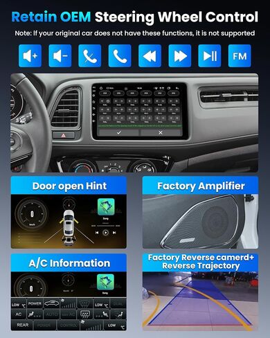 12Core 8GB RAM 128GB ROM Car Radio for Honda Vezel HR-V HRV 2016-2021 9 Inch Radio Android 13 Wireless CarPlay Android Auto GPS Navigation IPS Touchscreen Bluetooth FM AM RDS DSP in Saudi Arabia
