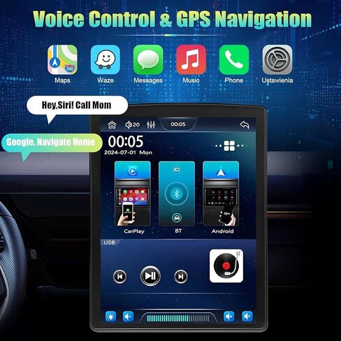 Android 14 Car Stereo Radio for Hyundai Sonata 2011-2015 Car Radio with Wireless Carplay Android Auto GPS Navigation, WiFi, Bluetooth, FM/RDS Radio, HiFi, SWC+Rear Camera (2+32G) in Saudi Arabia