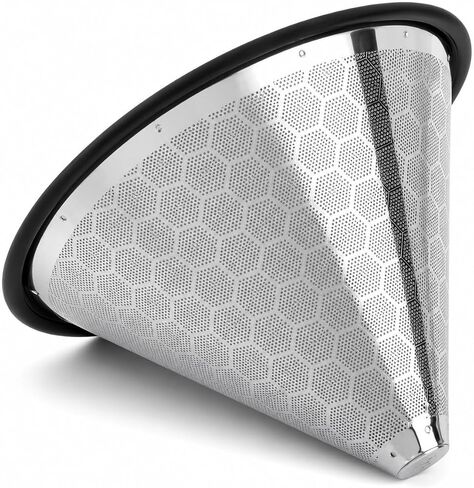 Reusable Stainless Steel Pour Over Coffee Filter – Single Cup Cone Dripper, Paperless Metal Coffee Filter for Home Barista, Office & Travel Use, Easy Clean Fine Mesh Design in Saudi Arabia