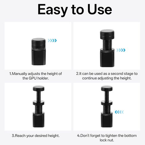 Graphics Card GPU Mini Brace Support, Small Video Card Sag Holder Bracket Universal Graphics Cards Holder Black GPU Stand in Kuwait