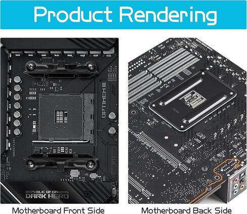 YAODHAOD AM4 Backplane Back Durable CPU Heatsink Bracket, Radiator Fan Bottom IronShelf, for AM4 AMD Bracket B350 X370 X470 A320 Motherboard in Saudi Arabia
