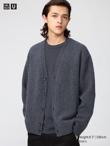 Uniqlo Lambswool V-Neck Cardigan in Kuwait