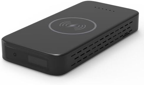 Charge 3K Power Bank Security Camera - 3K UltraHD Home Security Camera, 10000mAh Qi Wireless Charger, PIR Motion Detection, No-Glow Night Vision, MicroSD Recording, No WiFi Required in Kuwait