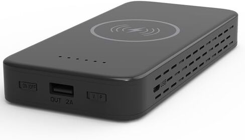 Charge 3K Power Bank Security Camera - 3K UltraHD Home Security Camera, 10000mAh Qi Wireless Charger, PIR Motion Detection, No-Glow Night Vision, MicroSD Recording, No WiFi Required in Kuwait