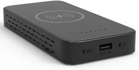 Charge 3K Power Bank Security Camera - 3K UltraHD Home Security Camera, 10000mAh Qi Wireless Charger, PIR Motion Detection, No-Glow Night Vision, MicroSD Recording, No WiFi Required in Kuwait