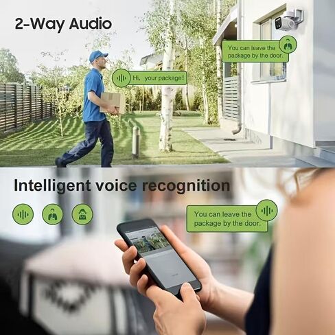 4G LTE Cellular Solar Security Cameras Wireless Outdoor,No WiFi Cameras for Home Security,2K Surveillance Camera Lenses,Spotlight Siren Alarm,AI Detection,SD/Cloud Storage, Wire-Free in Kuwait
