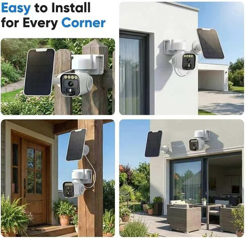 4G LTE Cellular Solar Security Cameras Wireless Outdoor,No WiFi Cameras for Home Security,2K Surveillance Camera Lenses,Spotlight Siren Alarm,AI Detection,SD/Cloud Storage, Wire-Free in Kuwait