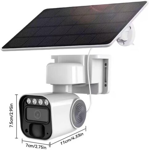 4G LTE Cellular Solar Security Cameras Wireless Outdoor,No WiFi Cameras for Home Security,2K Surveillance Camera Lenses,Spotlight Siren Alarm,AI Detection,SD/Cloud Storage, Wire-Free in Kuwait