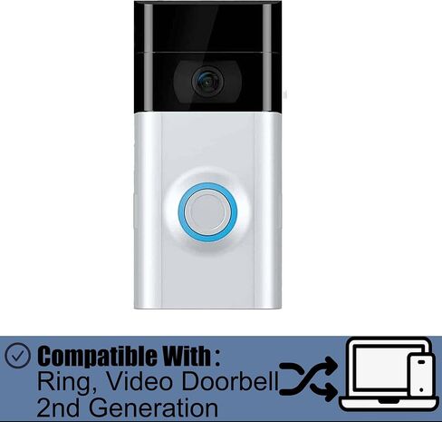 بطارية Ring S2 متوافقة مع Ring، بطارية بديلة لجرس باب الفيديو من الجيل الثاني لـ (إصدار 6 كابل توصيل فقط) مع مجموعة أدوات إصلاح (جرس باب فيديو الجيل الثاني) in Kuwait