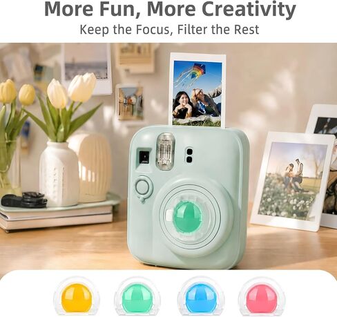4-Piece Close-Up Lens Filter Set for Fujifilm Instax Mini 13, Color Effects in Kuwait