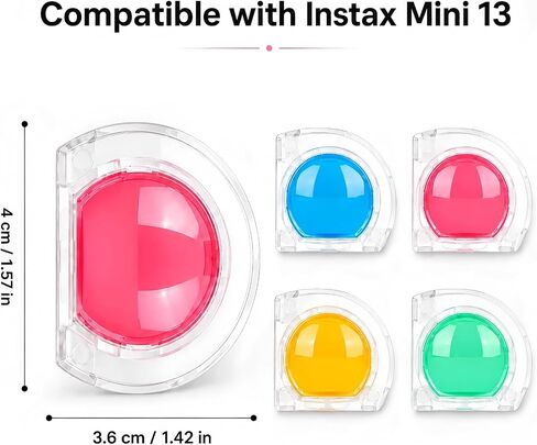 4-Piece Close-Up Lens Filter Set for Fujifilm Instax Mini 13, Color Effects in Kuwait