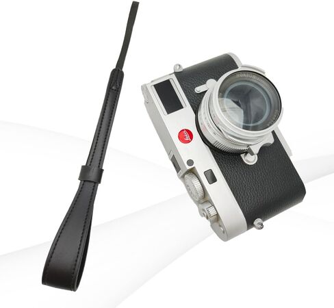 Leather Camera Wrist Strap, Anti-Slip Hand Strap for Mirrorless DSLR, Black in Kuwait