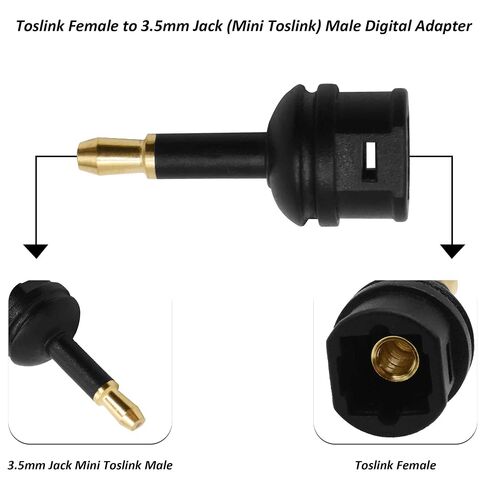 3.5mm Mini Toslink Adapter Digital Fiber Optic Audio Connector in Saudi Arabia
