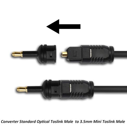 3.5mm Mini Toslink Adapter Digital Fiber Optic Audio Connector in Saudi Arabia
