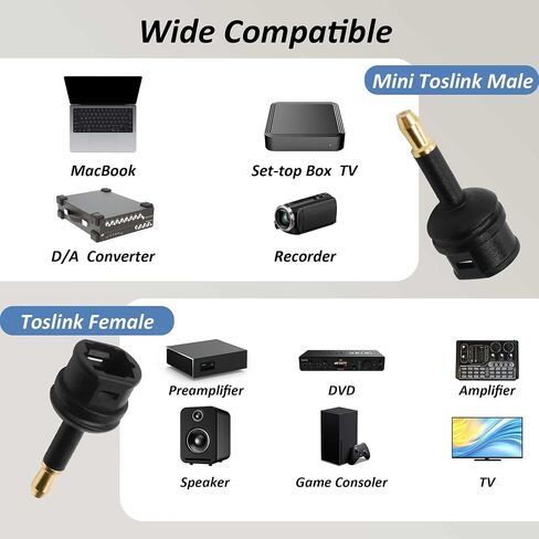 3.5mm Mini Toslink Adapter Digital Fiber Optic Audio Connector in Saudi Arabia