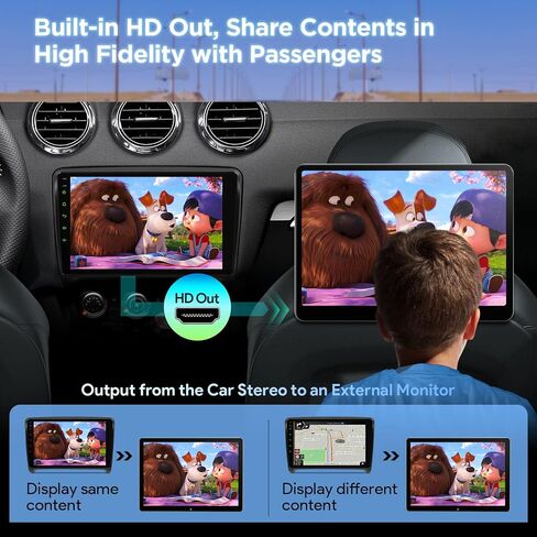 XTRONS Car Stereo for Audi TT MK2, Android 14 Qualcomm Octa Core 8GB+256GB Car Radio, 9 Inch QLED Touch Screen GPS Navigation for Car Bluetooth Head Unit DSP CarPlay Android Auto in Saudi Arabia