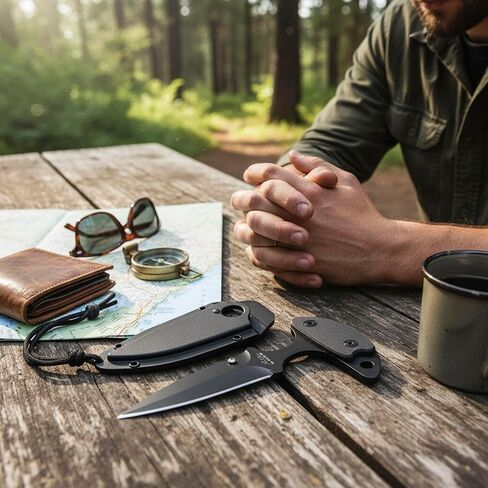 Rite Edge SZCO Full Tang Hunting Knife 6 inch - Fixed Blade Neck Style Outdoor Knife with G-10 Handle, Stainless Steel Blade & Sheath for Hunting, Camping & Outdoor uses for Men in Saudi Arabia
