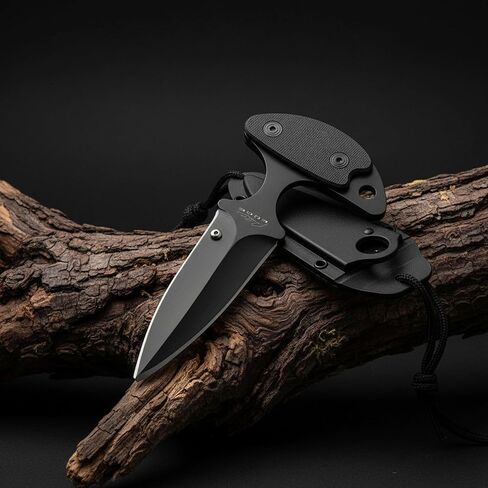 Rite Edge SZCO Full Tang Hunting Knife 6 inch - Fixed Blade Neck Style Outdoor Knife with G-10 Handle, Stainless Steel Blade & Sheath for Hunting, Camping & Outdoor uses for Men in Saudi Arabia