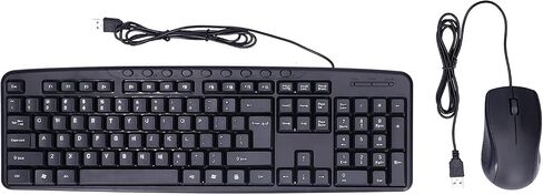 Wired Keyboard Mouse Combo, USB Desktop Computer Keyboard and Mouse Set, Ergonomic Design with Non - Slip Base for Home Office Use in Kuwait