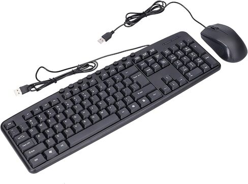 Wired Keyboard Mouse Combo, USB Desktop Computer Keyboard and Mouse Set, Ergonomic Design with Non - Slip Base for Home Office Use in Kuwait
