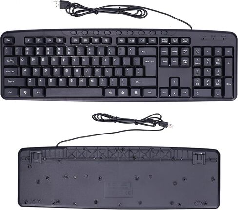Wired Keyboard Mouse Combo, USB Desktop Computer Keyboard and Mouse Set, Ergonomic Design with Non - Slip Base for Home Office Use in Kuwait