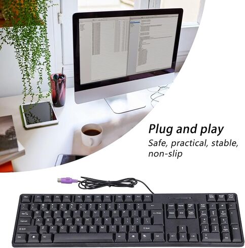 Wired Keyboard Mouse Combo, USB Desktop Computer Keyboard and Mouse Set, Ergonomic Design with Non - Slip Base for Home Office Use in Kuwait