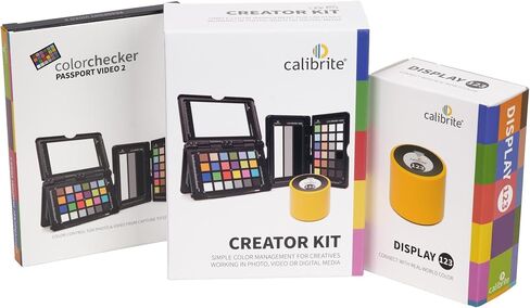 مجموعة Calibrite Creator Kit مع شاشة عرض 123 مقياس ألوان وColorChecker Passport Video 2، ومعايرة الشاشة ونظام التحكم في الألوان للتصوير الفوتوغرافي وسير عمل صناعة الأفلام (CC123-PPV2) in Kuwait